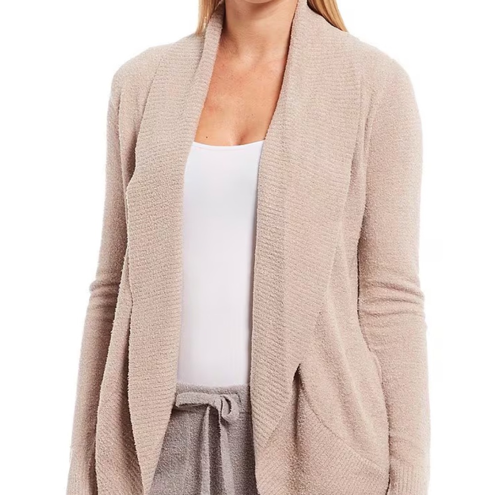Barefoot Dreams CozyChic Light Circle Cardigan Cozy Brown Color